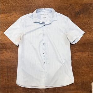 Perry Ellis Baby Blue Button Down Stretch Shirt Size M